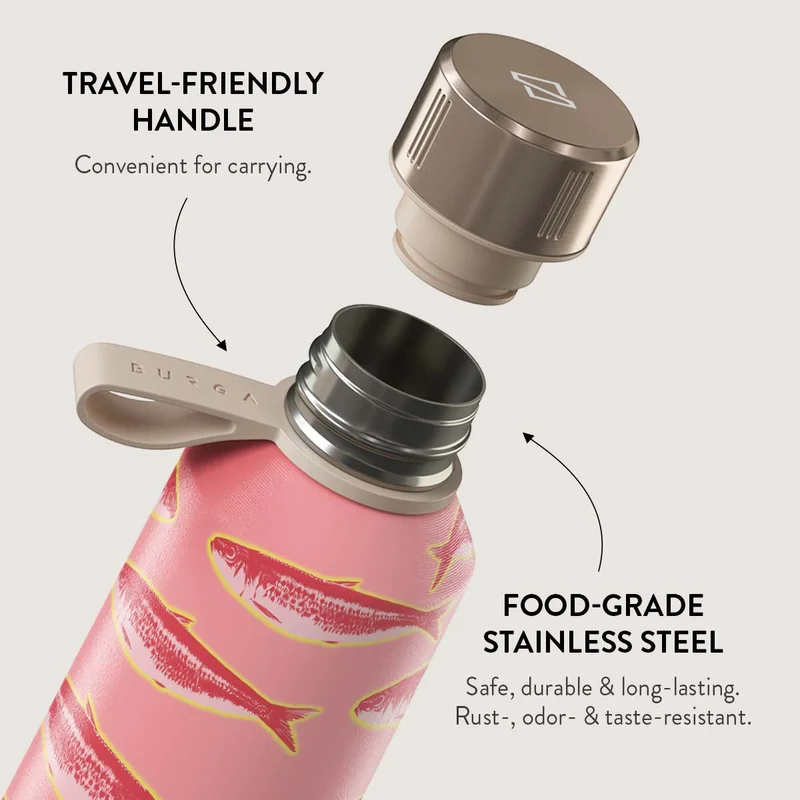 Burga Water Bottle Gourmet 500ml Burga Water Bottle. Keep Your Drinks At The Perfect Temperature And Your Style Impeccable, Whether At The Gym, Office, Or Outdoors (Gourmet) (500 Ml)  | Best Price UAE